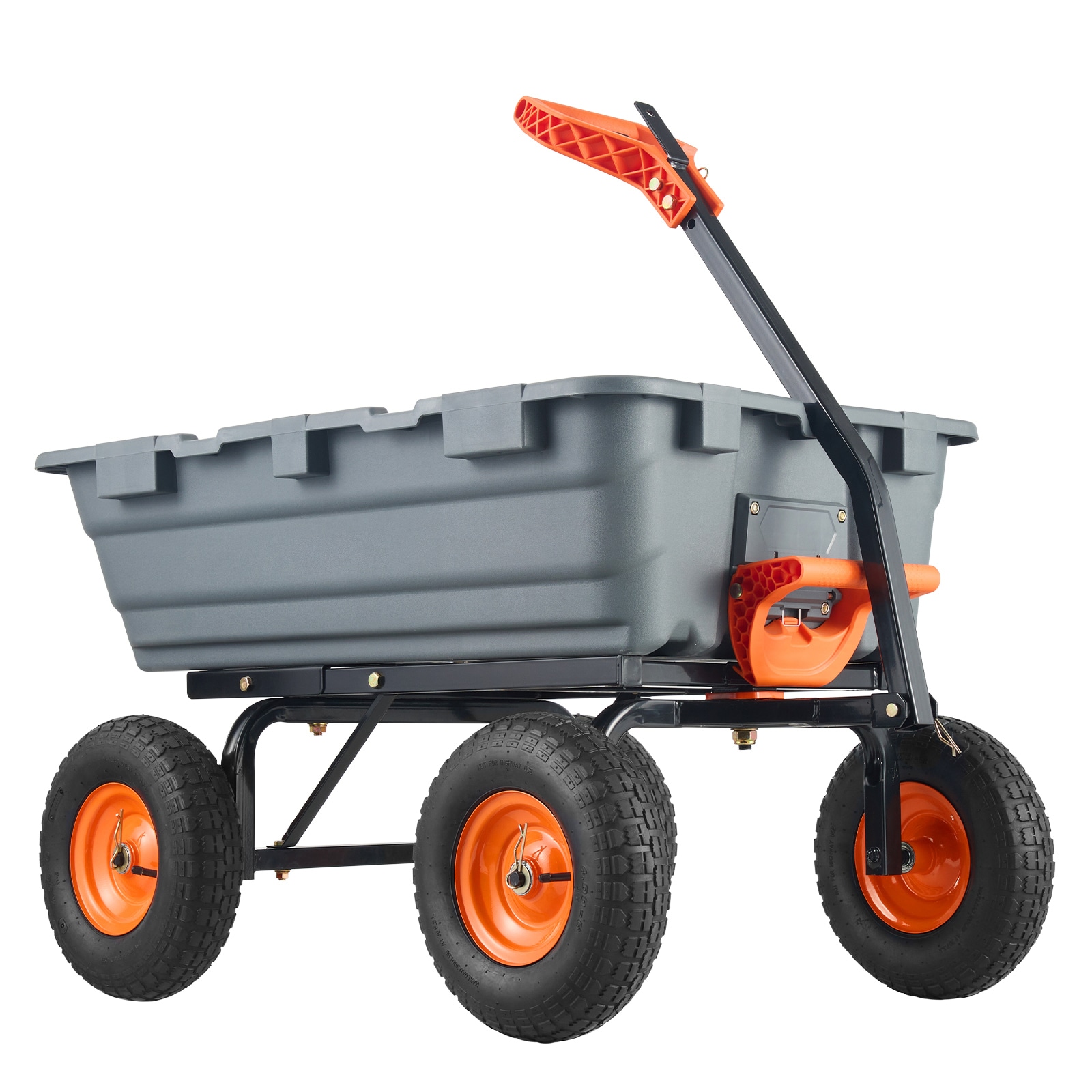 Garden Dump Cart With Steel Frame And Convertible Handle Utility_voghion.com